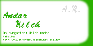 andor milch business card